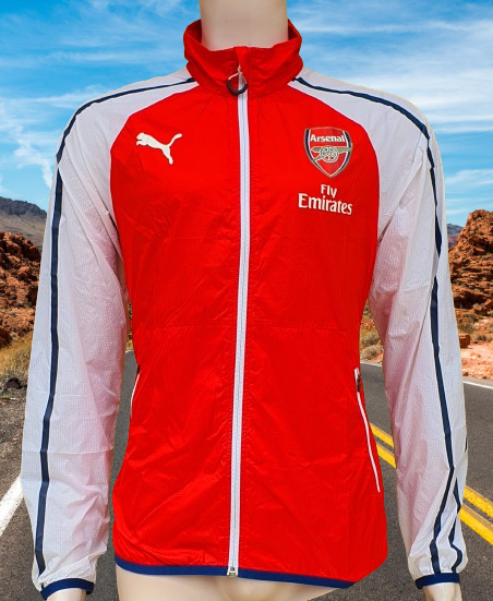 English Premier Arsenal FC 2014 2015 Fa Cup Fa Community Champion Anthem Puma Zip Jacket Small Style No. 746380