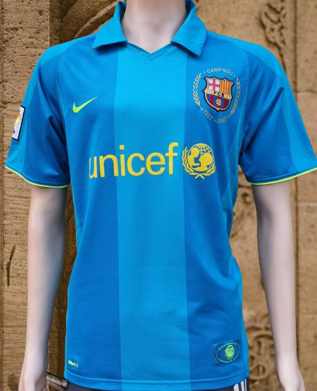 SPANISH LA LIGA BARCELONA FC 2007 2008 LA LIGA RONALDINHO 10 AWAY JERSEY NIKE SHIRT CAMISETA MEDIUM SOLD