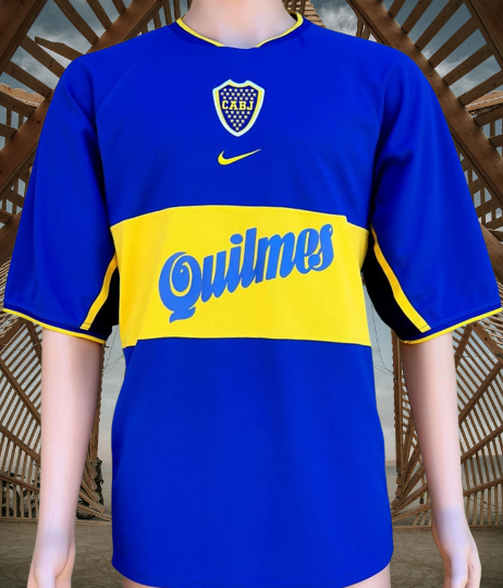 ARGENTINA PRIMERA DIVISION BOCA JUNIORS 2000 01 HOME TREBLE NIKE