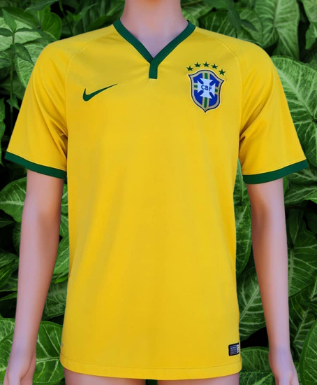 BRAZIL 2014 FIFA WORLD CUP 4TH PLACE HOME NIKE JERSEY SHIRT CAMISA