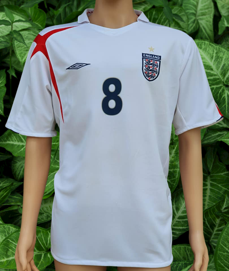 ENGLAND 2006 WORLD CUP QUARTER-FINALS LAMPARD 8 HOME UMBRO JERSEY ENGLAND 2006 WORLD CUP QUARTER-FINALS LAMPARD 8 HOME UMBRO JERSEY