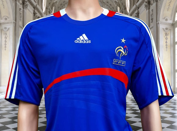 FRANCE 2008 EURO QUALIFICATION HOME ADIDAS JERSEY SHIRT MAILLOT
