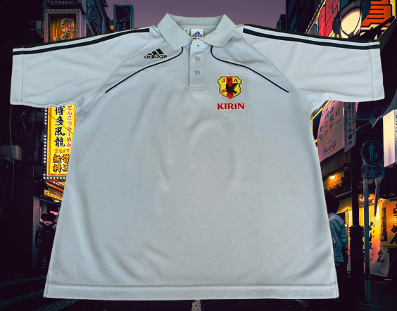 JAPAN 2008 REPRESENTATIVE TROFEO POLO TRAINING ADIDAS SHIRT JAPAN 2008 REPRESENTATIVE TROFEO POLO TRAINING ADIDAS SHIRT
