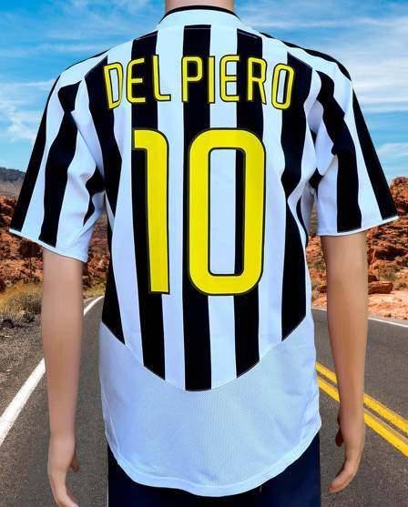 ITALIAN CALCIO JUVENTUS FC 2003-04 SUPERCOPPA ITALIANA CHAMPION DEL PIERO 10 JERSEY NIKE SHIRT MAGLIA CAMISETA MEDIUM