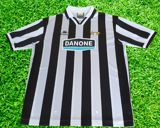 Vintage Soccer Jersey Kappa Italian Calcio Juventus FC 1994 1995 Serie A Coppa italia Champion Home Kappa Jersey Shirt Maglia Camiseta Large