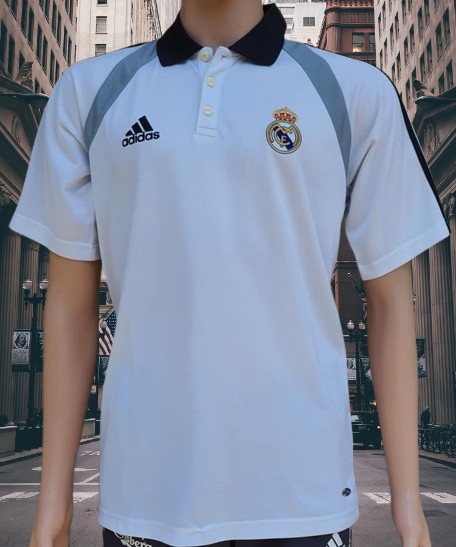 SPANISH LA LIGA REAL MADRID 2004-2005 TRAINING JERSEY ADIDAS SHIRT CAMISETA MEDIUM # 368131