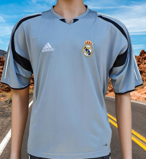 SPANISH LA LIGA REAL MADRID 2004-2005 LA LIGA OWEN 11 TRAINING JERSEY ADIDAS SHIRT CAMISETA  MEDIUM  # 368231