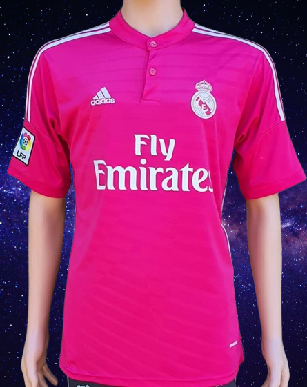 SPANISH LA LIGA REAL MADRID 2014-2015 UEFA SUPER CUP & FIFA CLUB WORLD CUP CHAMPION AWAY JERSEY ADIDAS SHIRT CAMISETA  LARGE # G87445