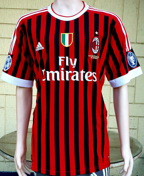 ITALIAN CALCIO AC MILAN 2011-2012 SUPERCOPPA ITALIANA- CHAMPION PATO 7 HOME ADIDAS SHIRT MAGLIA EXTRA LARGE 