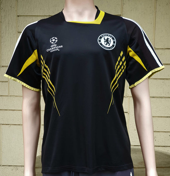 ENGLISH PREMIER CHELSEA 2008-09 UEFA CHAMPIONS FINAL JERSEY ADIDAS TRAINING SHIRT MEDIUM / CODE # 658318 