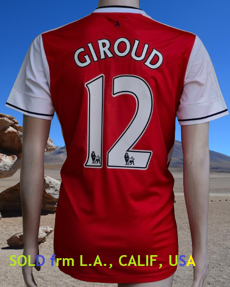 ENGLISH PREMIER ARSENAL FC 2016-2017 FA CUP CHAMPION PUMA GIROUD 12 HOME JERSEY SHIRT LARGE  # 749821  SOLD!!