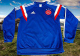 DUTCH EREDIVISIE AJAX AMSTERDAM 2014-2015  EREDIVISIE 2ND  ADIDAS TOP BLUE/ TORO/WHITE TRAINING SWEATSHIRT L CODE F83988