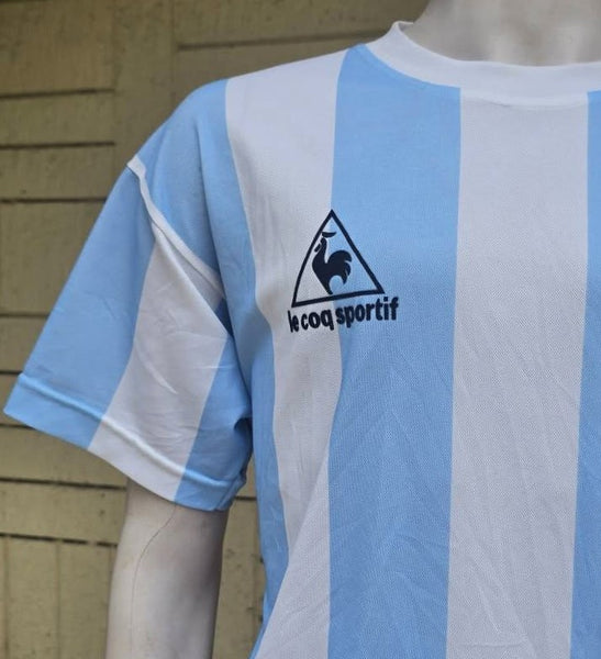 Argentina T shirt TRIBUTE 86 Le Coq Sportif Maradona# Size L long Sleeves# NWT Argentina T shirt TRIBUTE 86 Le Coq Sportif Maradona# Size L long Sleeves# NWT