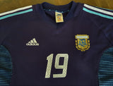 ARGENTINA 2002 WORLD CUP QUALIFICATION LEGENDARY HERNAN CRESPO 19 AWAY ADIDAS JERSEY SHIRT CAMISETA EXTRA LARGE # AVG002