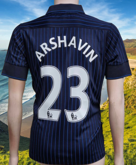 ENGLISH PREMIER ARSENAL FC 2009-2010 PREMIER LEAGUE 3RD PLACE AWAY ARSHAVIN 23 NIKE JERSEY SHIRT SMALL # 355020-870