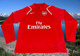 ENGLISH PREMIER ARSENAL FC 2005-2007 NIKE DriFit Total 90 TRAINING TRACK TOP SPANDEX JACKET  MEDIUM