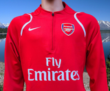 ENGLISH PREMIER ARSENAL FC 2005-2007 NIKE DriFit Total 90 TRAINING TRACK TOP SPANDEX JACKET  MEDIUM