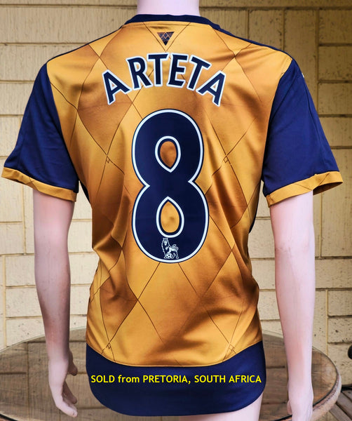 ENGLISH PREMIER ARSENAL FC 2015-2016 F.A. COMMUNITY SHIELD CHAMPION MIKEL ARTETA 8 PUMA AWAY SHIRT M # 747568  SOLD!!