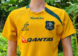 AUSTRALIA 2013-2014 RUGBY INTERNATIONAL HOME WALLABIES KooGa JERSEY UNION SHIRT MEDIUM