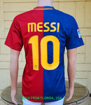 SPANISH LA LIGA BARCELONA FC 2008-2009 TREBLE MESSI 10 JERSEY AUTHENTIC NIKE SHIRT CAMISETA  SMALL CODE # 286784-655  SOLD !!!!