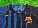 SPANISH LA LIGA BARCELONA FC 2004-2005 LA LIGA CHAMPION AWAY RARE JERSEY NIKE SHIRT CAMISETA SMALL