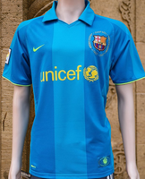 SPANISH LA LIGA BARCELONA FC 2007-2008 LA LIGA RONALDINHO 10 AWAY JERSEY NIKE SHIRT CAMISETA MEDIUM