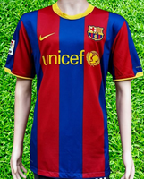 SPANISH LA LIGA BARCELONA FC 2010-2011 TREBLE TITLE CHAMPION MESSI 10 HOME JERSEY NIKE SHIRT CAMISETA LARGE # 382355-486