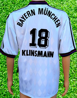 GERMAN BUNDESLIGA BAYERN MUNICH 1995-96 UEFA CUP CHAMPION TOP GOAL SCORER Jürgen KLINSMANN AWAY ADIDAS JERSEY SHIRT TRIKOT XL