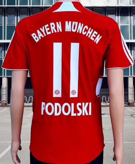 GERMAN BUNDESLIGA BAYERN MUNICH 2007-2009 TREBLE LUKAS PODOLSKI 11 GERMAN BUNDESLIGA BAYERN MUNICH 2007-2009 TREBLE LUKAS PODOLSKI 11