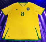 BRAZIL 2008-2010 WORLD CUP IN SOUTH AFRICA HOME KAKA 8 JERSEY NIKE SHIRT L  # 258950-493