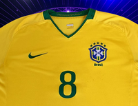 BRAZIL 2008-2010 WORLD CUP IN SOUTH AFRICA HOME KAKA 8 JERSEY NIKE SHIRT L  # 258950-493