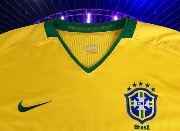 BRAZIL 2008-2009 HOME KAKA 8 JERSEY NIKE SHIRT L # 258950-493