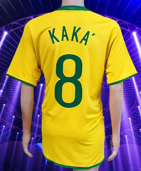 BRAZIL 2008-2010 WORLD CUP IN SOUTH AFRICA HOME KAKA 8 JERSEY NIKE SHIRT L  # 258950-493