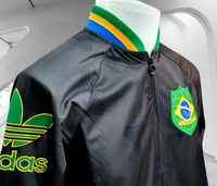 BRAZIL 2013 TT TRAINING BLACK RETRO ADIDAS ZIP FIREBIRD JACKET MEDIUM  # 3F77290