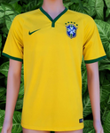 BRAZIL 2014 FIFA WORLD CUP 4TH PLACE HOME NIKE JERSEY SHIRT CAMISA SMALL # 575280-703