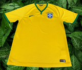 BRAZIL 2014 FIFA WORLD CUP 4TH PLACE HOME NIKE JERSEY SHIRT CAMISA SMALL # 575280-703