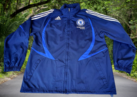 ENGLISH PREMIER CHELSEA 2007-08 ALL WEATHER ADIDAS NAVY BLUE TRAINING JACKET MEDIUM  # 693941 AN3002