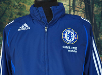 ENGLISH PREMIER CHELSEA 2007-08 ALL WEATHER ADIDAS NAVY BLUE TRAINING JACKET MEDIUM  # 693941 AN3002