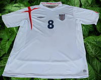 ENGLAND 2006 WORLD CUP QUARTER-FINALS LAMPARD 8 HOME UMBRO JERSEY SHIRT LARGE