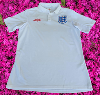 ENGLAND 2010 WORLD CUP SOUTH AFRICA QUALIFICATION HOME UMBRO JERSEY  SHIRT SMALL