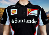 F1 FORMULA ONE MEN'S SCUDERIA FERRARI TEAM PUMA BLACK SPORTS POLO SHIRT SMALL  # 031843600