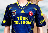 TURKEY SUPER LIG : FENERBAHçE S.K. 2013-2014 SUPER LIG CHAMPION THIRD JERSEY ADIDAS SHIRT MEDIUM #  D08133