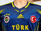 TURKEY SUPER LIG : FENERBAHçE S.K. 2013-2014 SUPER LIG CHAMPION THIRD JERSEY ADIDAS SHIRT MEDIUM #  D08133