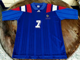 FRANCE EURO 1992  DESCHAMPS 7 HOME LARGE JERSEY SHIRT