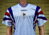 FRANCE 1996-1997 DESCHAMPS 7 AWAY JERSEY MEDIUM SHIRT
