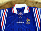 FRANCE EURO 1996 1997 HOME JERSEY LARGE SHIRT