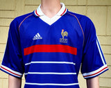 FRANCE WORLD CUP 1998 CHAMPION HOME JERSEY LARGE SHIRT