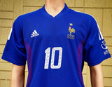 FRANCE 2002 WORLD CUP ZIDANE 10 HOME JERSEY MEDIUM SHIRT
