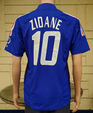FRANCE 2002 WORLD CUP ZIDANE 10 HOME JERSEY MEDIUM SHIRT