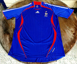 FRANCE 2006 WORLD CUP- 2007 HOME SHIRT ADIDAS FORMOTION LARGE JERSEY
